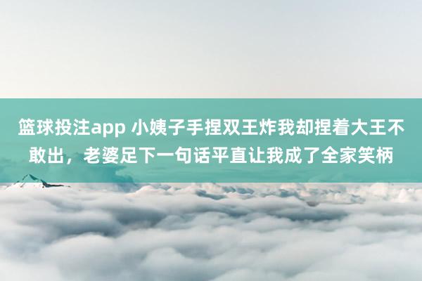 篮球投注app 小姨子手捏双王炸我却捏着大王不敢出，老婆足下一句话平直让我成了全家笑柄