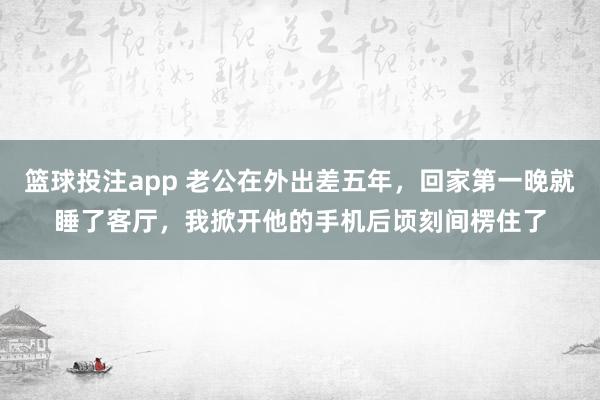 篮球投注app 老公在外出差五年，回家第一晚就睡了客厅，我掀开他的手机后顷刻间楞住了