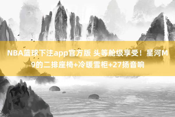 NBA篮球下注app官方版 头等舱级享受！星河M9的二排座椅+冷暖雪柜+27扬音响