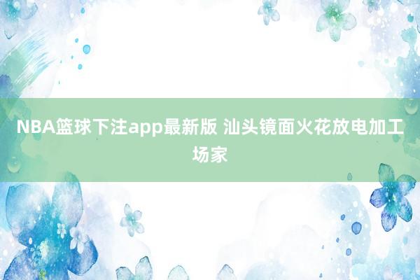 NBA篮球下注app最新版 汕头镜面火花放电加工场家